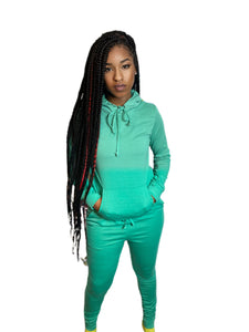 Solid Color Hoodie Sweatpants 2 Piece Set