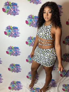 All Tied Up Animal Print Two Piece Set